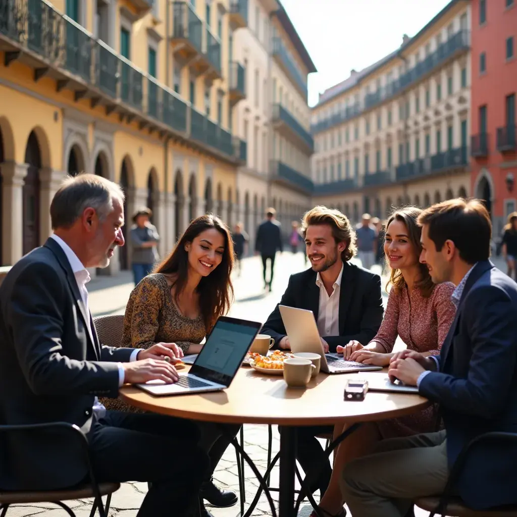 Professional business solutions illustration